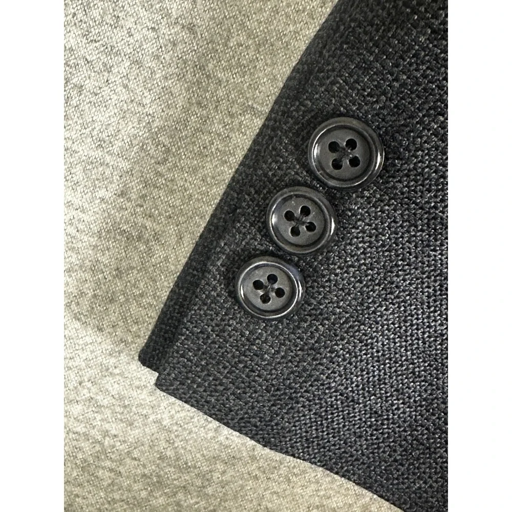 Brooks Brothers Blazer Mens 45R Charcoal Grey Wool Two‎ Button